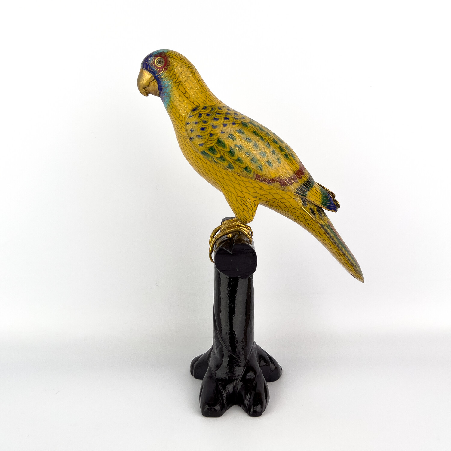 Статуэтка "Желтый попугай на ветке"