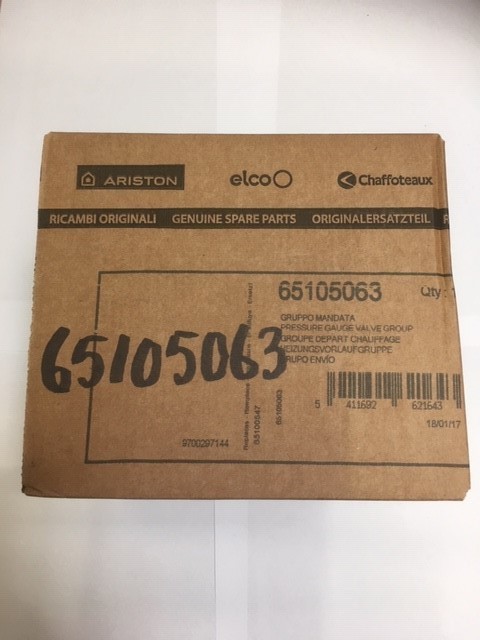 Ariston - 65105063  PRESSURE GAUGE VALVE GROUP