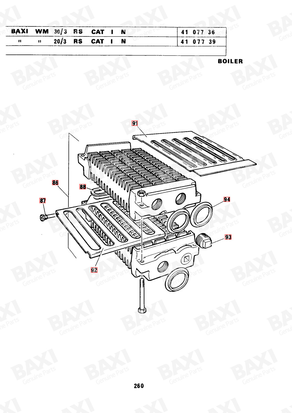 Baxi - 040064BAX  BOILER-ASSEMBLY-B401