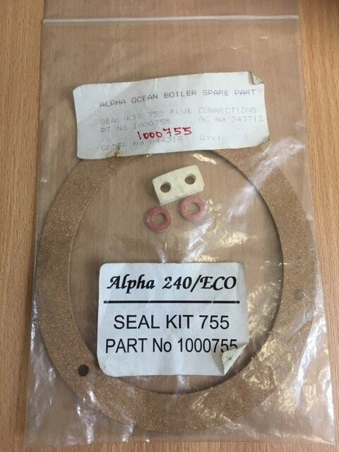 6.1000755 - SEAL KIT 755-FAN/FLUE CONN (240/280) - Alpha