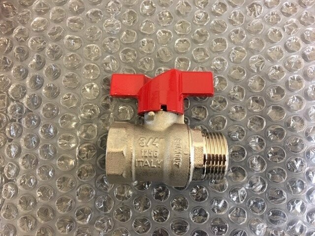 DR-145H3744 - Ball valve 3/4" L=60mm ET/IT T?handle