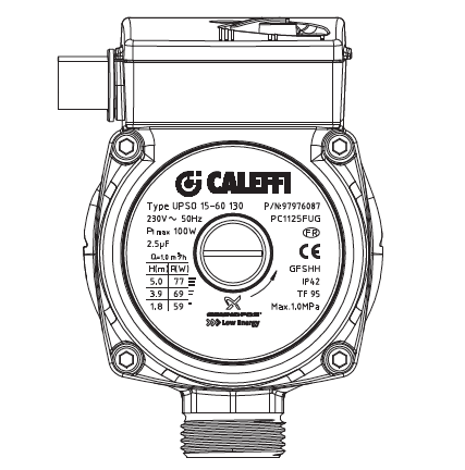 SATKF0023 -  UPS0 15-60 1'' Low Energy Pump - Altecnic ( Use HEAD only )