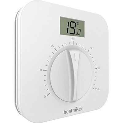 Manual Dial Thermostat with Display - Heatmiser DS1-L v2