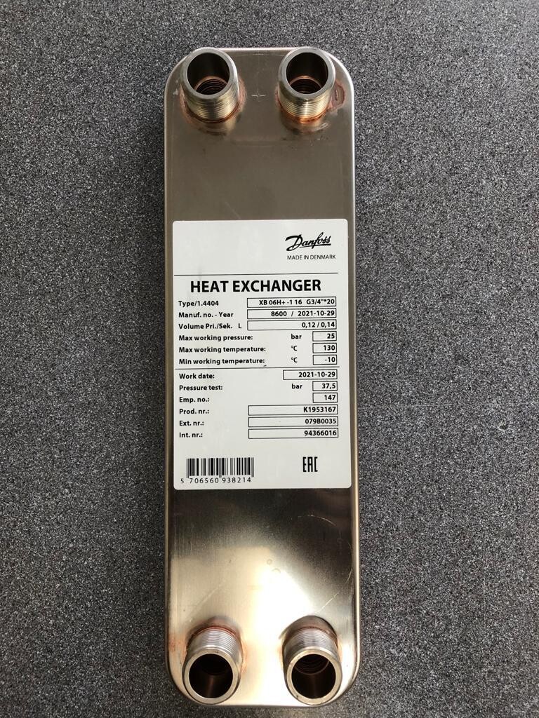 DGT94366016 - XB 06H+ -1 16 G3/4" Heat Exchanger ( 94366016 )