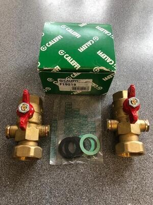 F19518 - Pair of ball valves Straight with pressure port - Altecnic