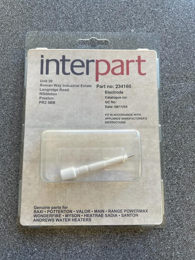 BAXI 234160 ELECTRODE PILOT 45900413 004