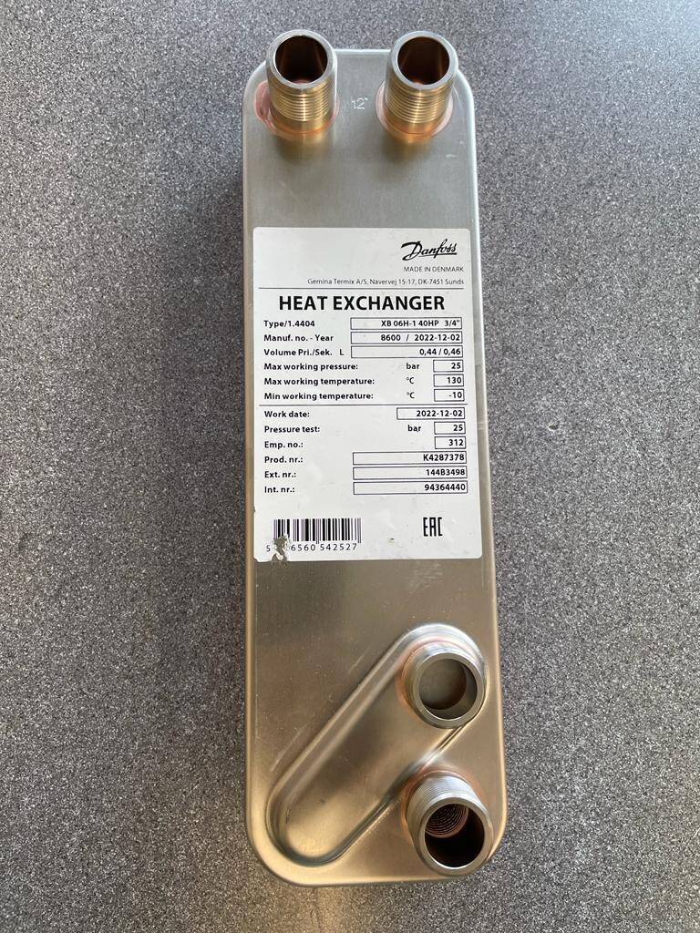 DGT94364440 - XB 06H-1 40HP 3/4" Heat Exchanger - Danfoss( 94364440 )