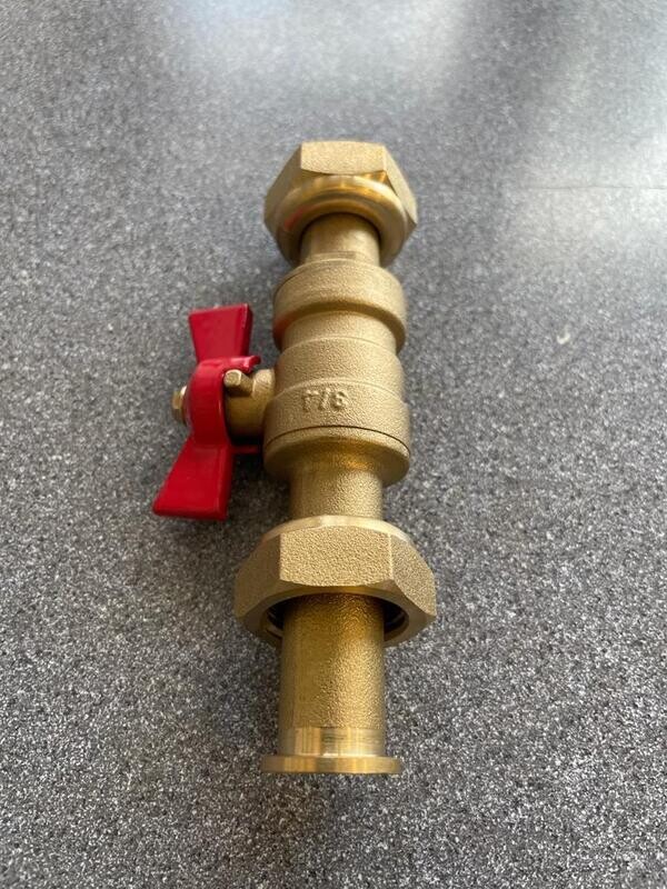 BV3402 - 3/4'' x 3/4'' Extended Iso Valve ( Red ) - Evinox