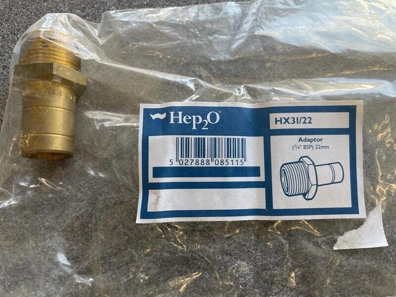 HX31/22 - 22mm Male Spigot Adaptor - Hep2O