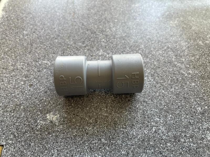 HX1/15 - Slimline Straight Connector 15mm - Hep2O