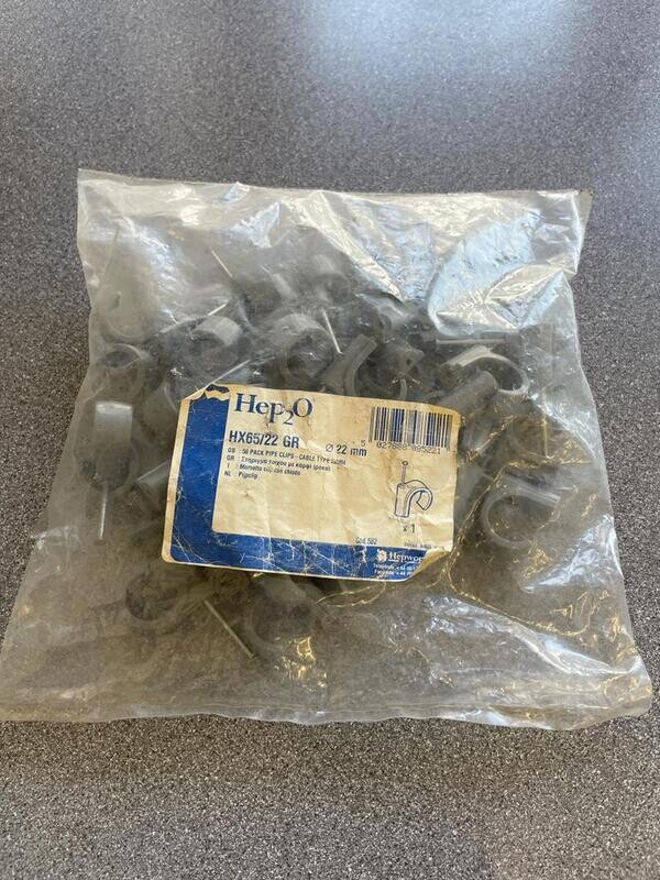 HX65/22 - 22mm Pipe Clips (Pk50) - Hep2O