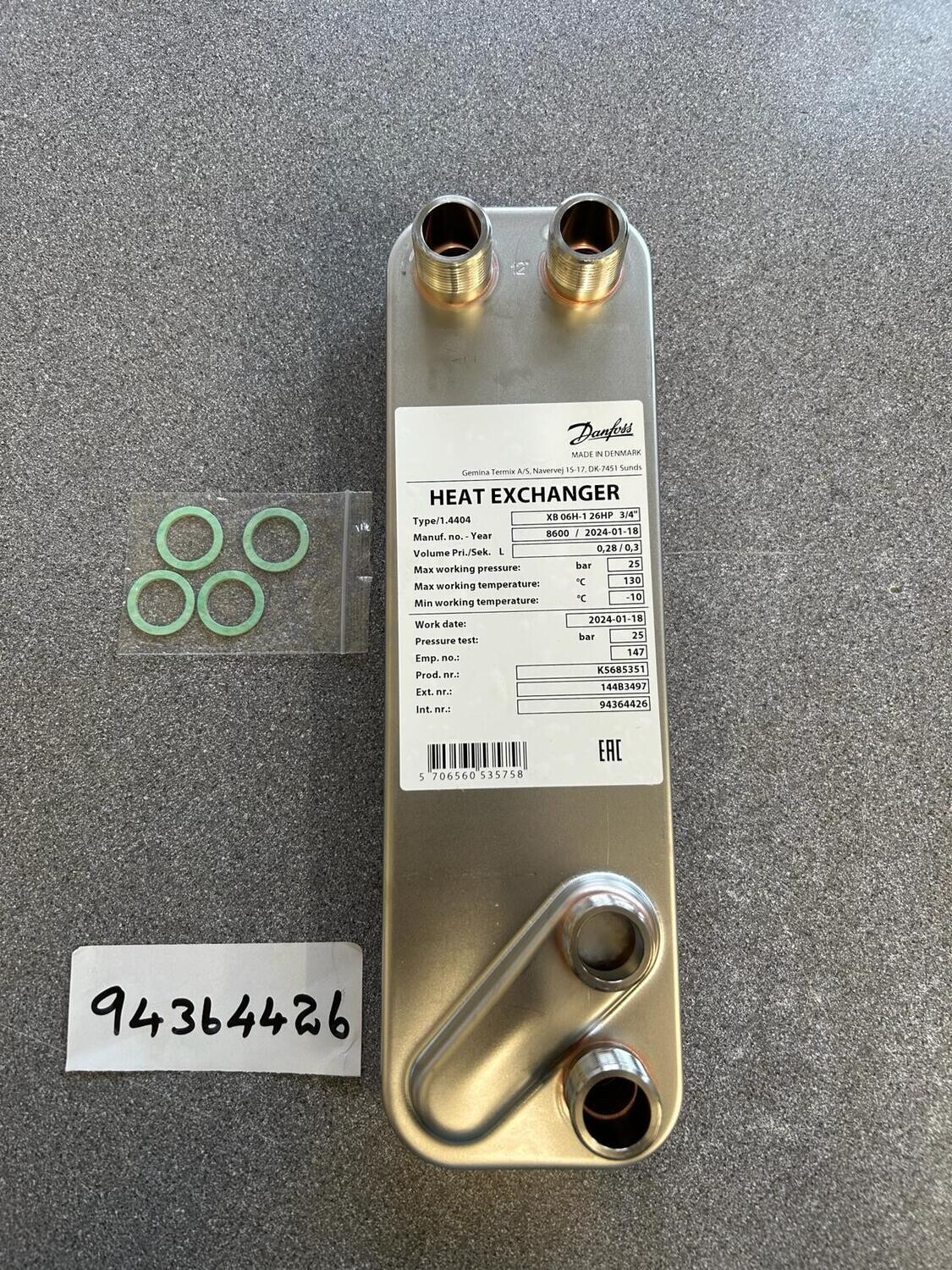 94364426 - XB 06H-1 26HP   3/4" Heat Exchanger - Danfoss