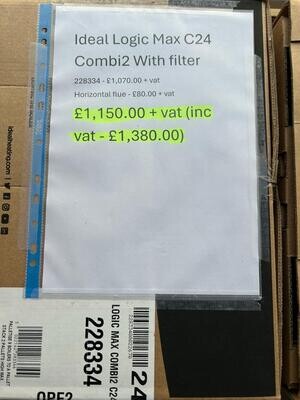 228334PK - LogicMax 24Kw Combi2 with Filter & Std H/Flue - Ideal