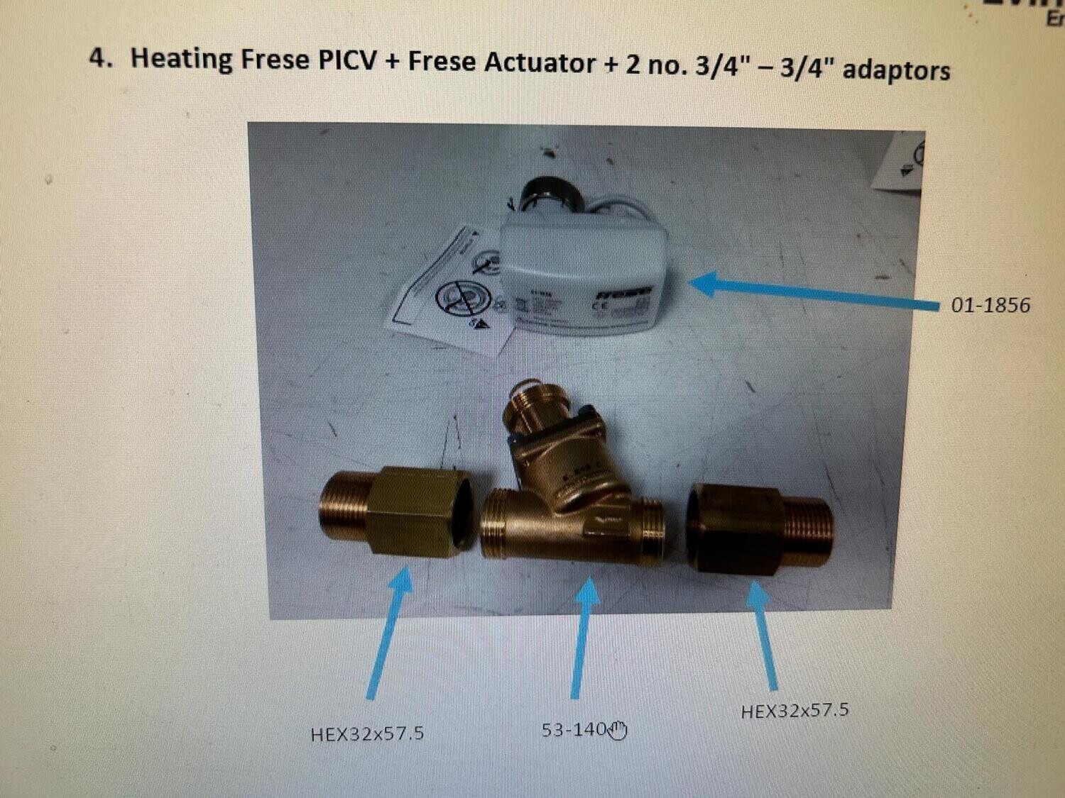 HEX32x57.5 - ( 3/4" x 3/4'' Heating Frese PICV adaptor ) - ( Each )