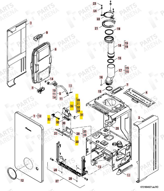 8737604652 - CASING (KEY) - Wocester