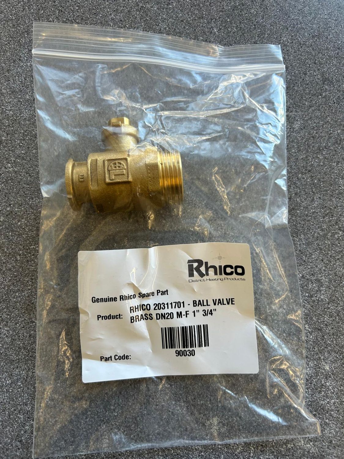 20311701 - Rhico Ball valve Brass DN20