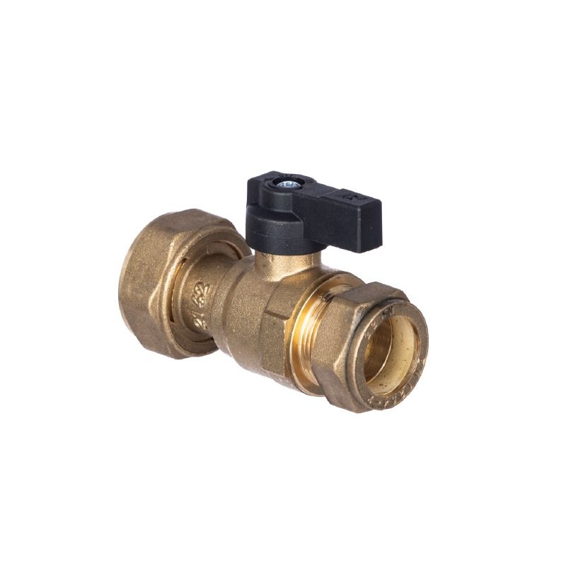 124-1024 CST - Straight Ball Valve 1/2" SW x 15mm (DHW Isolator)