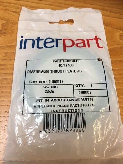 Baxi - 10/12460  DIAPHRAGM THRUST PLATE AS=== NLA