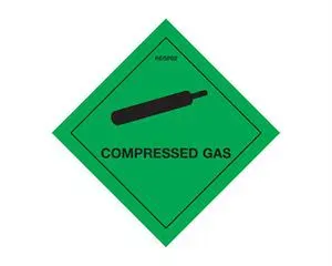 REGP02 - Compressed Gas Warning Diamond (1) - Regin