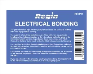REGP11 - Electrical Bonding Sticker (8) - Regin