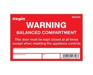 REGP29 - Balanced Compartment Warning Label (8) - Regin
