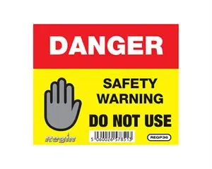 REGP36 - Danger Do Not Use Sticker/Tag (8) - Regin