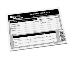 REGP80 - Analyser Readings Record Pad - Regin