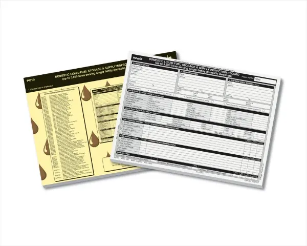 REGPO13 - DOMESTIC OIL STORAGE/SPILLAGE/FIRE RISK PAD - Regin