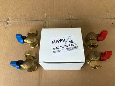 HIAC010BVPACK - ANGLE Set of 4  :  3/4" Male x ¾" union nut Female Ballvalve - Inta