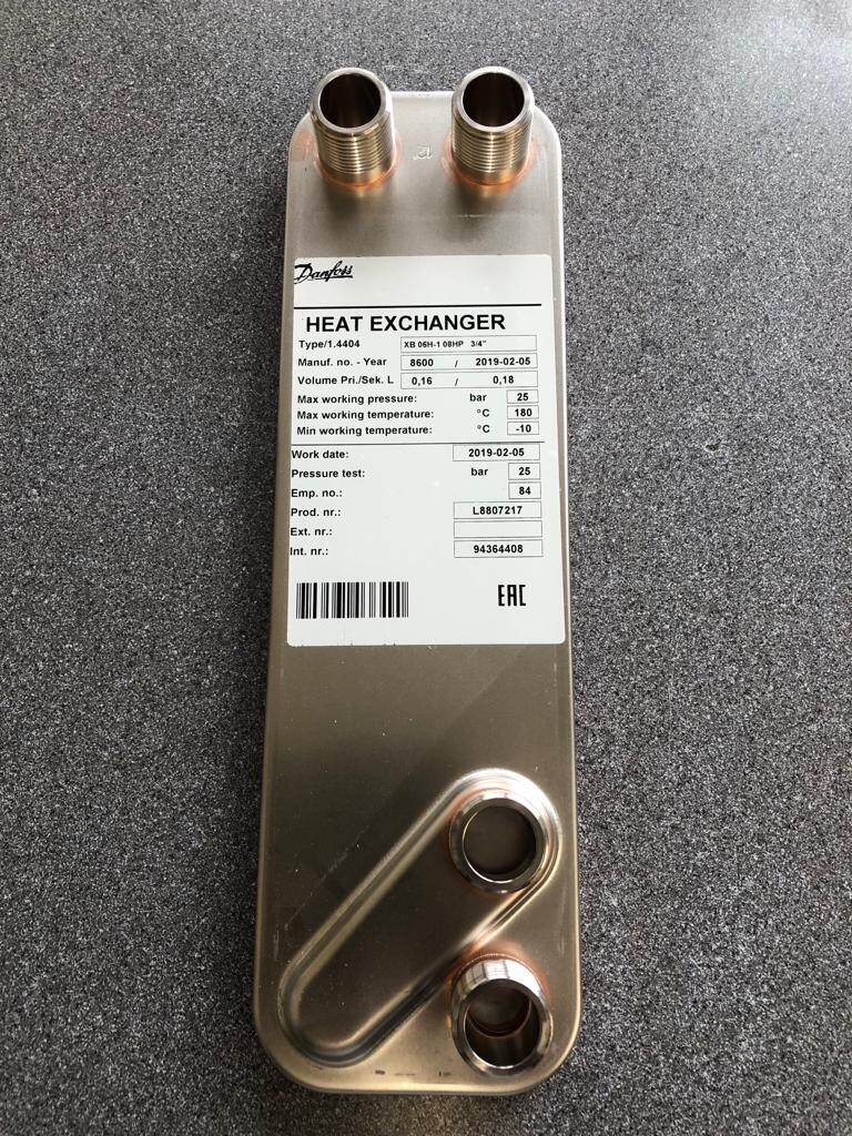 DGT94364408 - XB 06H-1 08HP 3/4" Htg plate - Danfoss ( 94364408 )