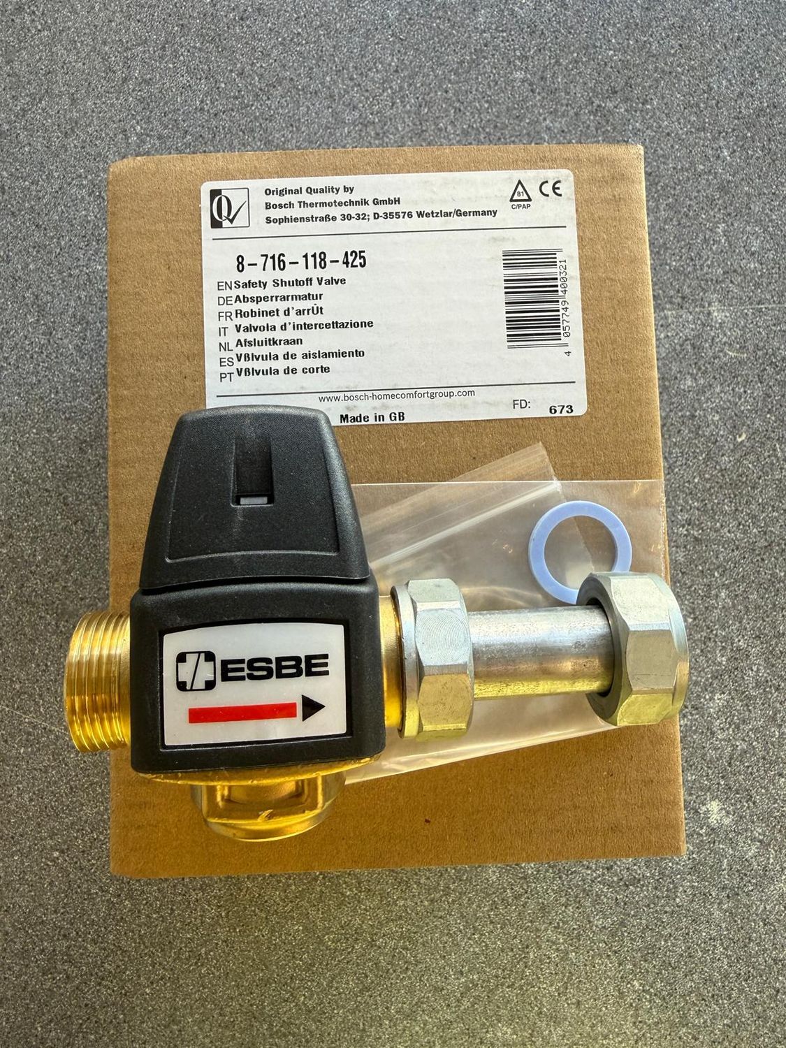 8716118425 - SAFETY SHUTOFF VALVE - Worcester