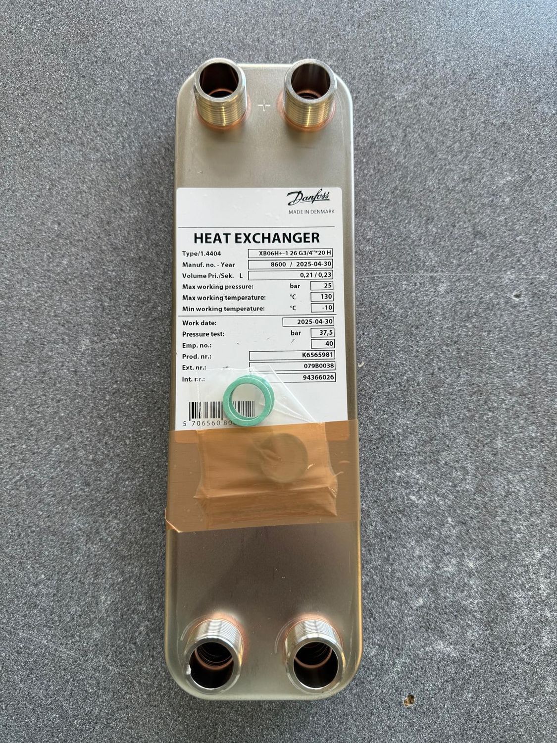 94366026 - XB 06H+ -1 26 G3/4"*20 Heat Exchanger