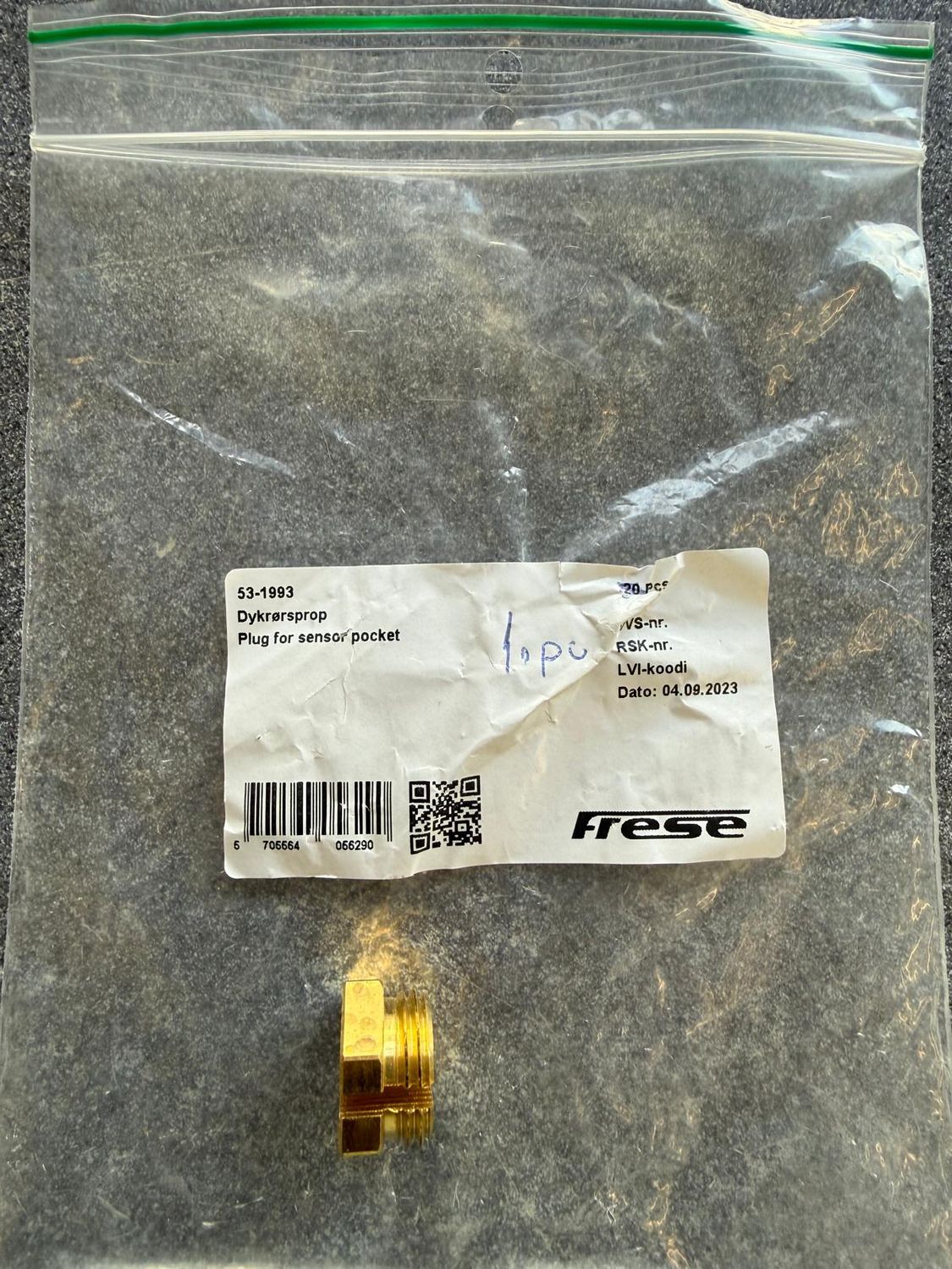 53-1993 - Plug for Sensor Pocket 1/2'' - Frese