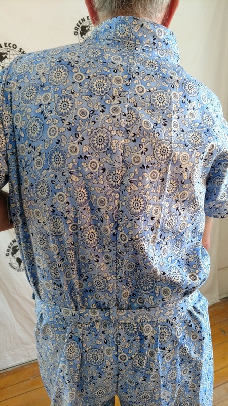 Blue Bandana Romper XL Hermans Made in USA