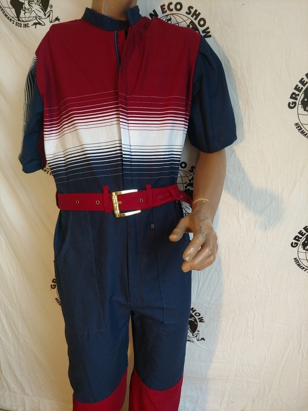 Mens Jumpsuit S striped Hermans USA