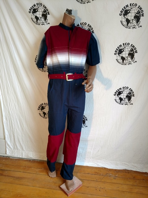Mens Jumpsuit S striped Hermans USA