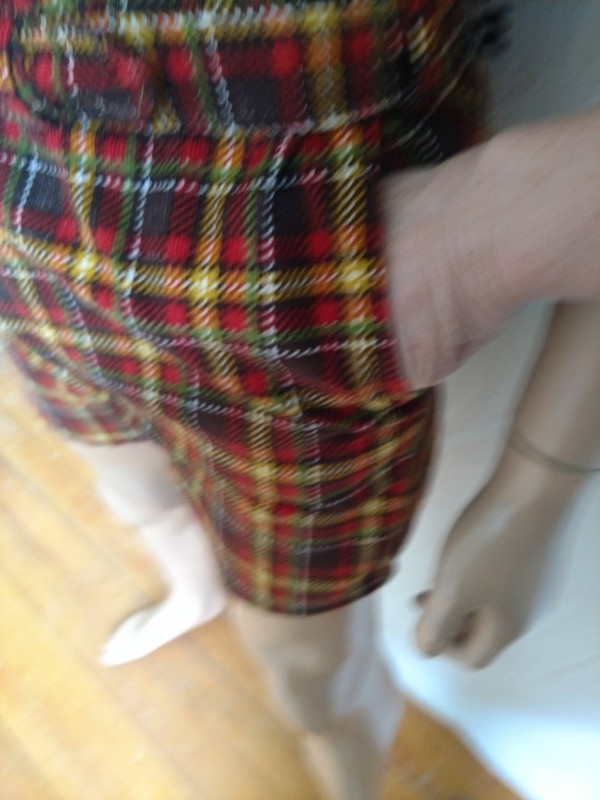 Mens Romper Plaid Corduroy M - L Hermans USA