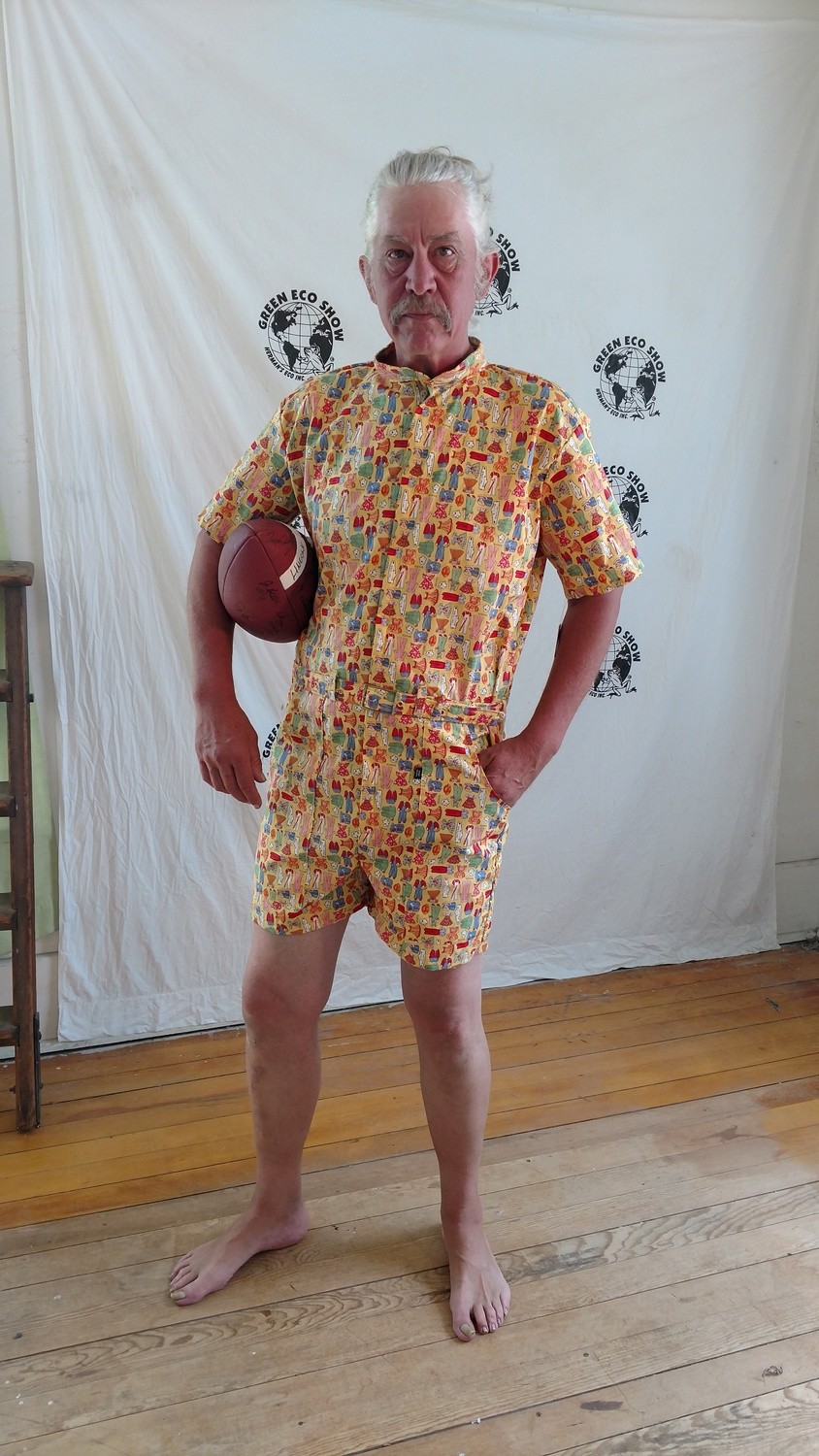 Mens Romper Hermans M - L Old Fashion Clothes print USA Cotton