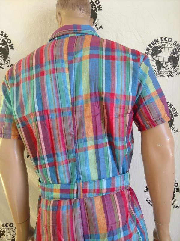 Mens Romper Madris L Plaid light Cotton Hermans USA