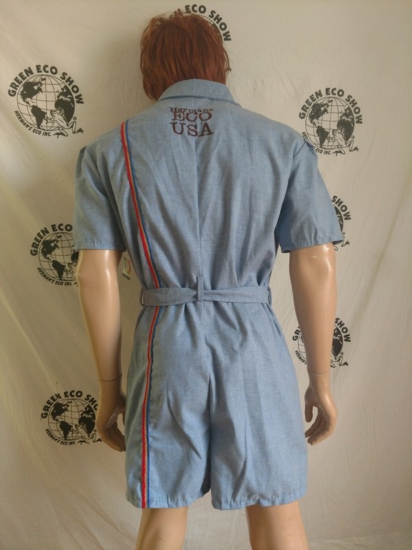 Mens Romper Wool L Hermans Eco   sewn on Stripe USA patch