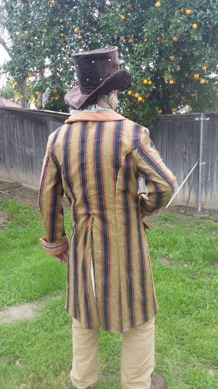 Old World  Suit Coat Striped Hermans  42 lined USA
