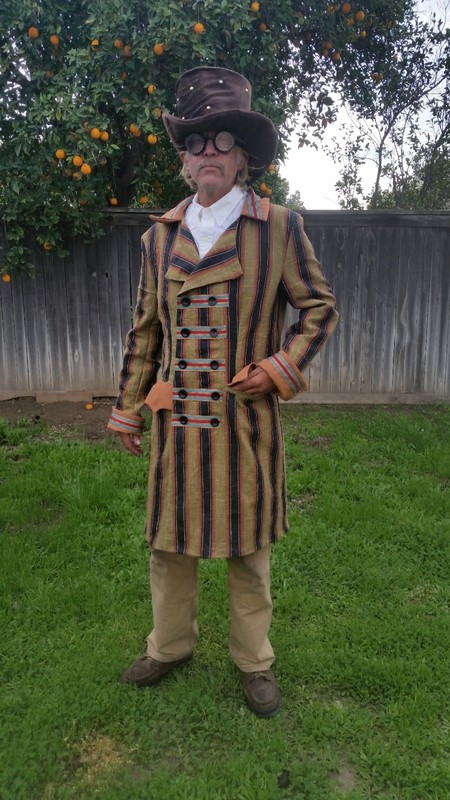 Old World  Suit Coat Striped Hermans  42 lined USA