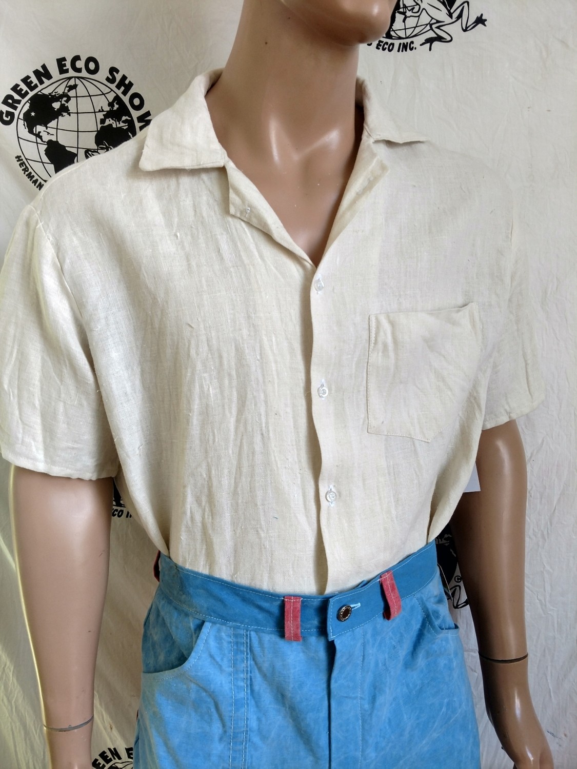 Hermans Hemp XL short Sleeve Mens Shirt USA