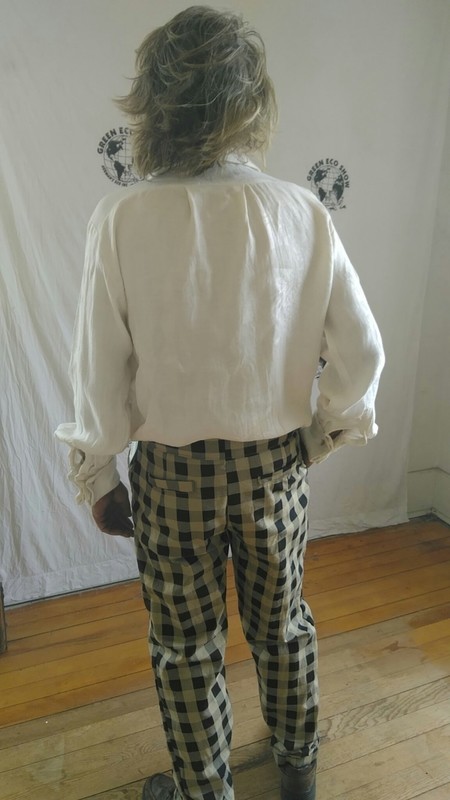 Steampunk check Flap pants 36 X 32 Hermans  USA