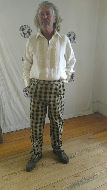 Steampunk check Flap pants 36 X 32 Hermans  USA