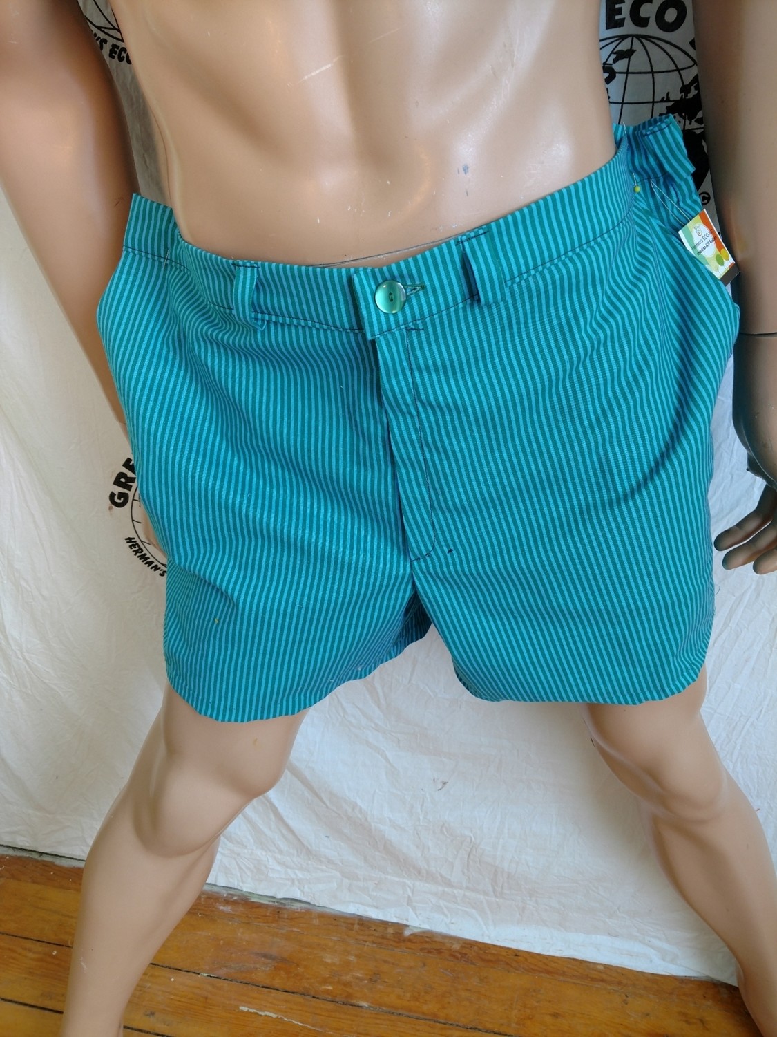 Shorts Mens Seersucker Stripe 38 Hermans