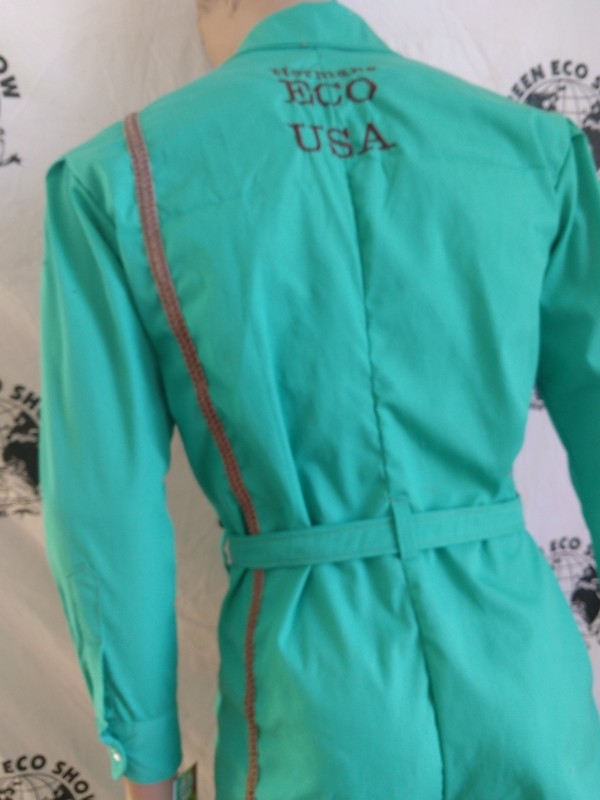 Mens Jumpsuit M-L  race stripe Hermans Eco Made in USA