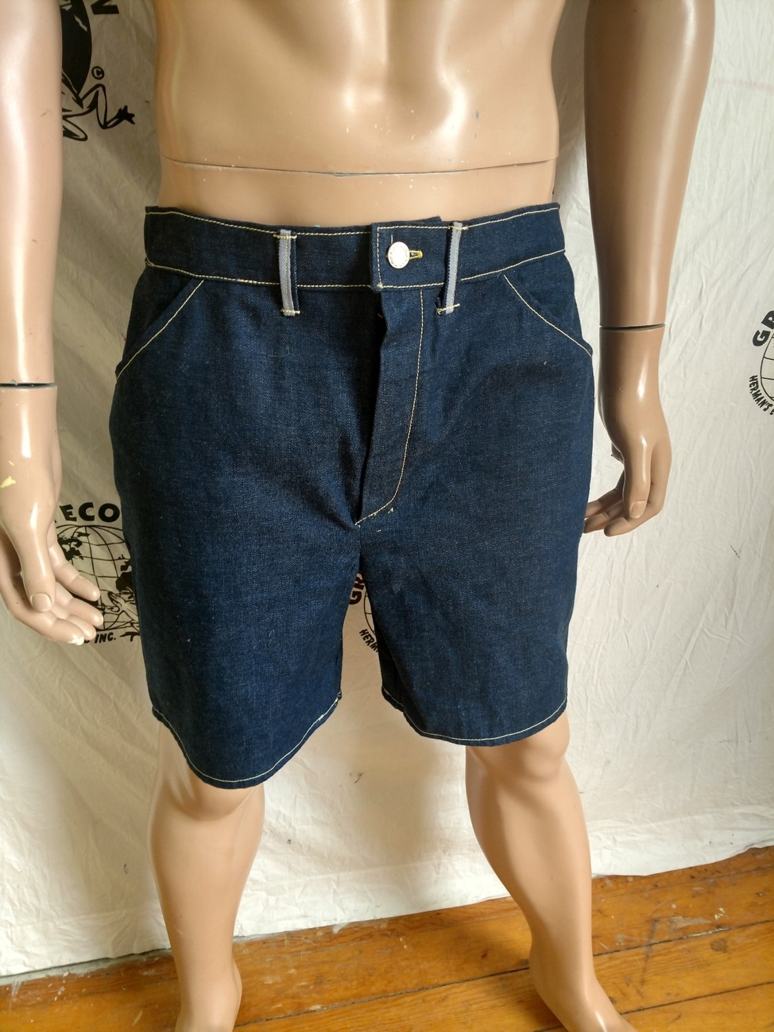 Hermans Eco Vintage Denim Shorts made in USA 34