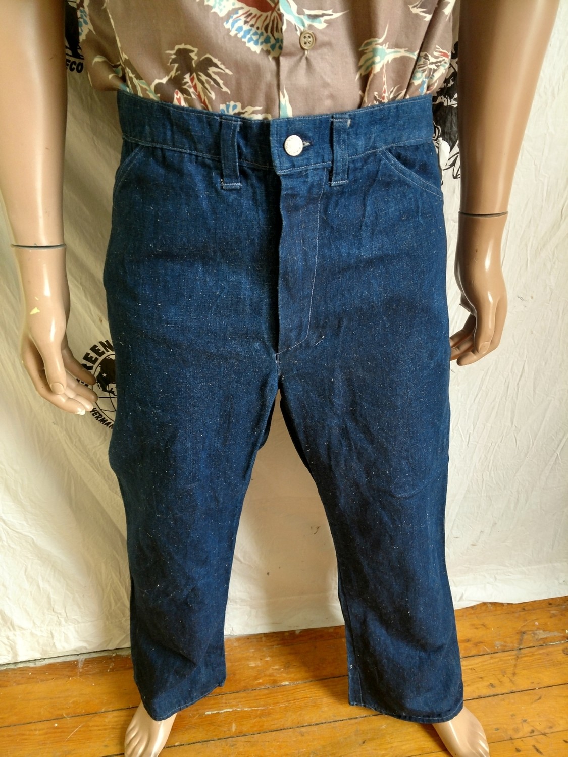 Hermans Hemp Indigo Jeans 34 X 31 Hemp/cotton Made in USA indigo