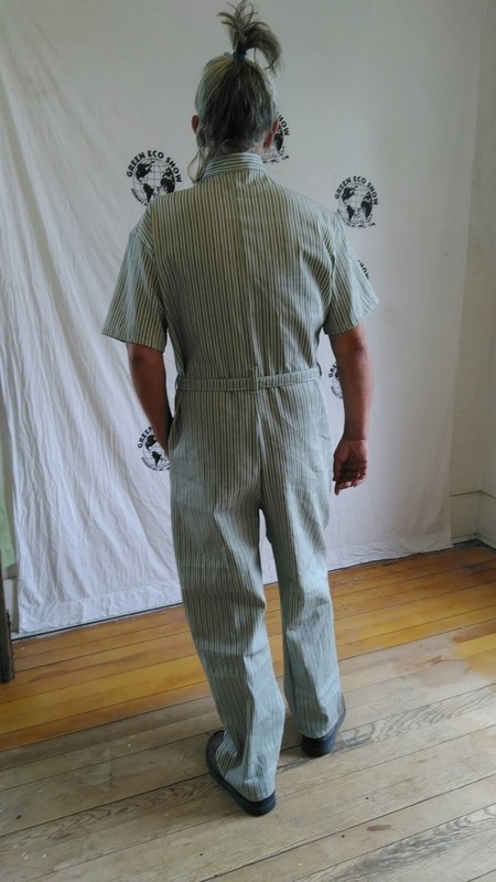 Mens Jumpsuit XL Blk Stripe Hermans  XL USA